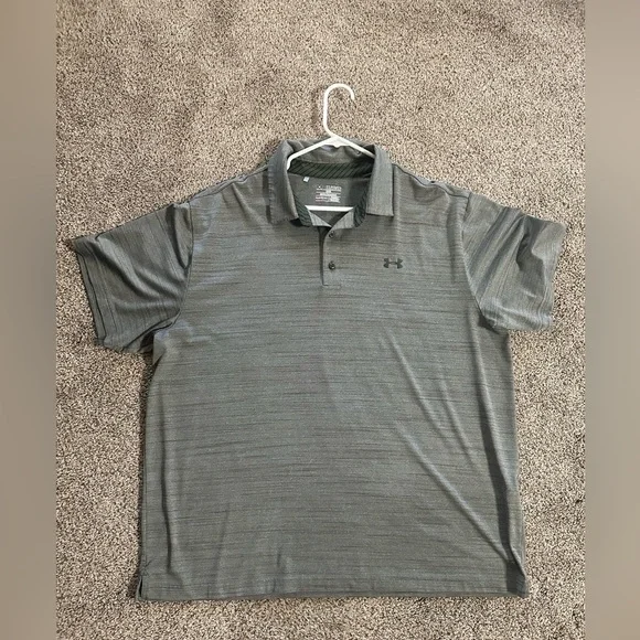 Under Armour men’s Gray Performance heatgear golf Polo Shirt - Picture 5 of 7
